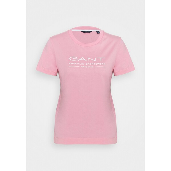 GANT SUMMER T-shirt z nadrukiem sea pink GA321D04X