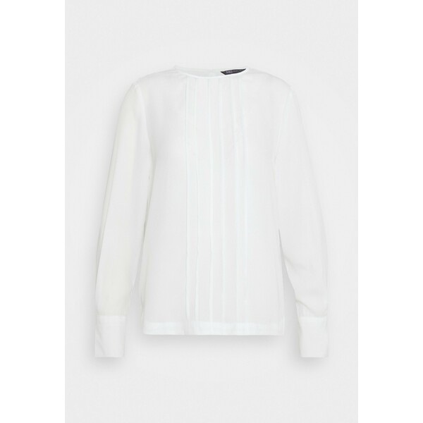 Marks & Spencer London TOPSTITCH Bluzka z długim rękawem off-white QM421E05R