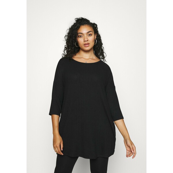 CAPSULE by Simply Be SOFT TOUCH SIDE POCKET T-shirt basic black CAS21D033