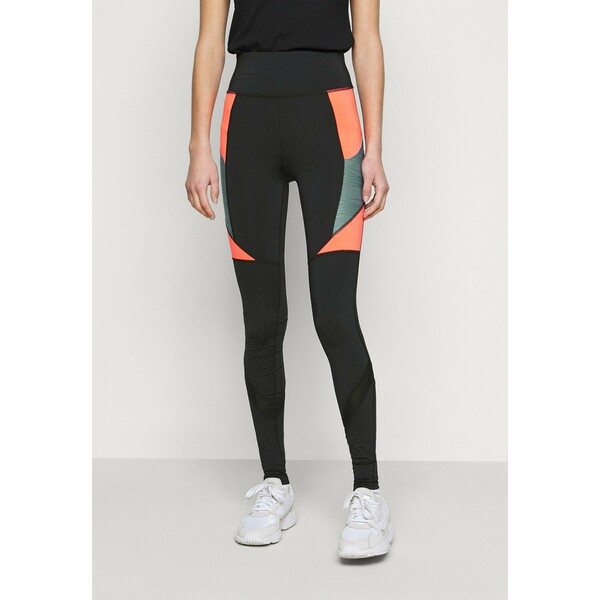 ONLY PLAY Tall ONPALANI TRAINING TIGHTS Legginsy black/goblin blue/fiery coral ONF21A012