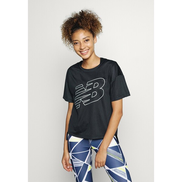 New Balance ACHIEVER GRAPHIC T-shirt z nadrukiem eclipse NE241D04U