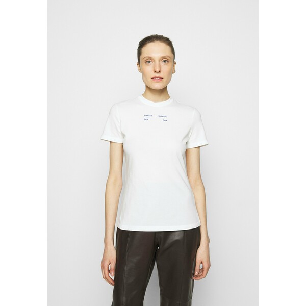 Proenza Schouler White Label SOLID STRETCH T-shirt z nadrukiem off white PQ421D00A
