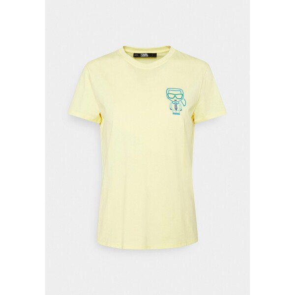 KARL LAGERFELD IKONIK OUTLINE TEE T-shirt z nadrukiem yellow K4821D07N
