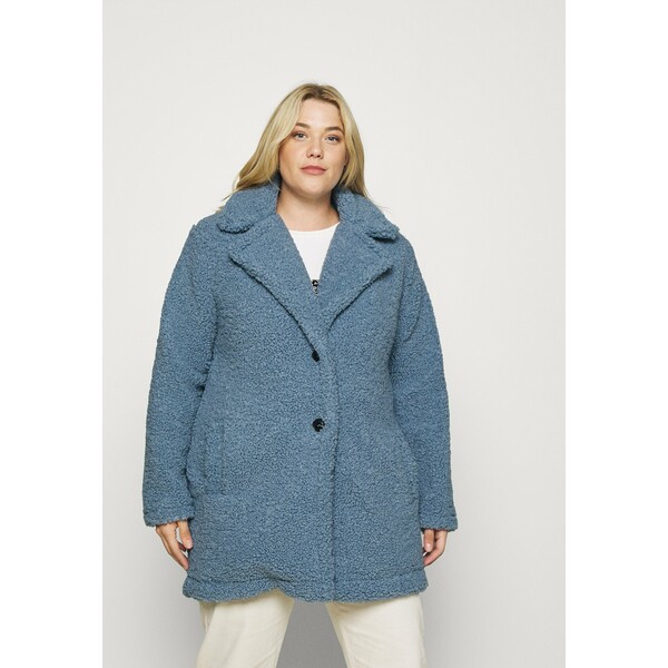 CAPSULE by Simply Be TEDDY COAT Klasyczny płaszcz dusky blue CAS21U01B