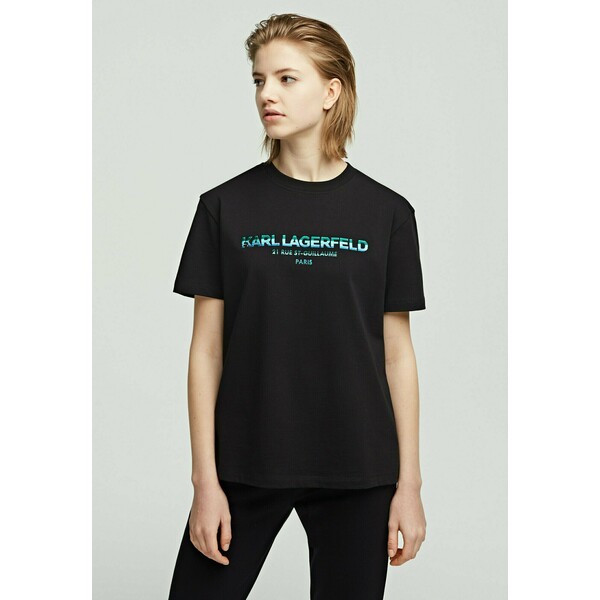 KARL LAGERFELD T-shirt z nadrukiem black K4821D080
