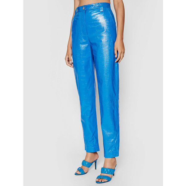 Remain Spodnie skórzane Renate RM369 Niebieski Regular Fit