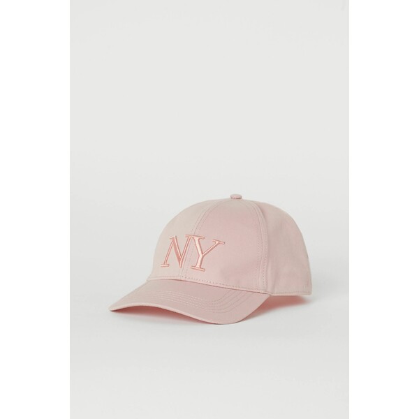 H&M Bawełniana czapka z daszkiem - 0710695040 Jasnoróżowy/NY
