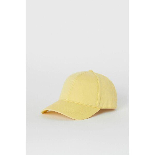 H&M Bawełniana czapka z daszkiem - 0710695040 Żółty