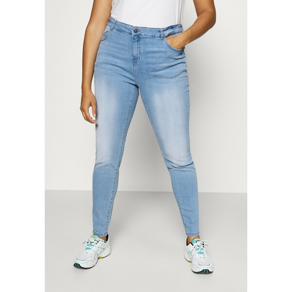 Noisy May Curve NMLUCY SKINNY Jeansy Skinny Fit light blue NOY21N00R