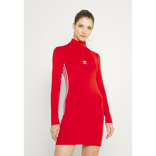 adidas Originals DRESS Sukienka z dżerseju red AD121C07H