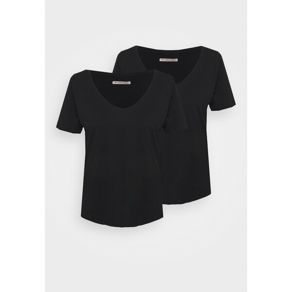 Anna Field 2 PACK T-shirt basic black AN621D0RQ
