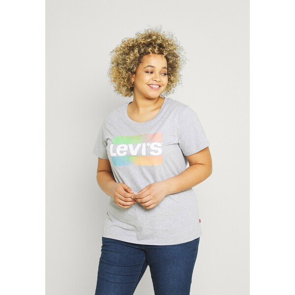 Levi's® Plus PERFECT TEE T-shirt z nadrukiem heather grey L0M21D01N