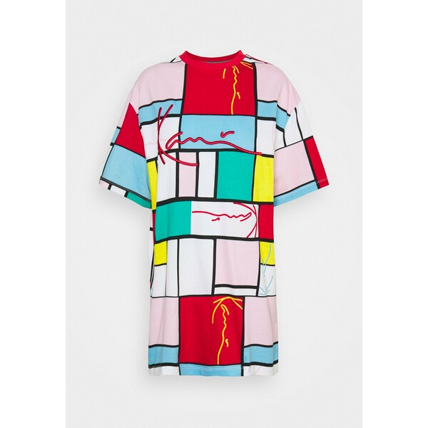 Karl Kani SIGNATURE BLOCK TEE T-shirt z nadrukiem multicolor KK121D03Z
