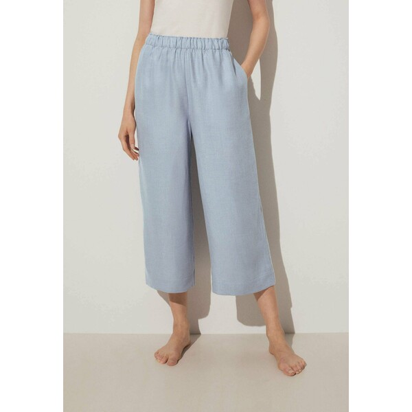 OYSHO WAFFLE Spodnie od piżamy light blue OY181O0UU