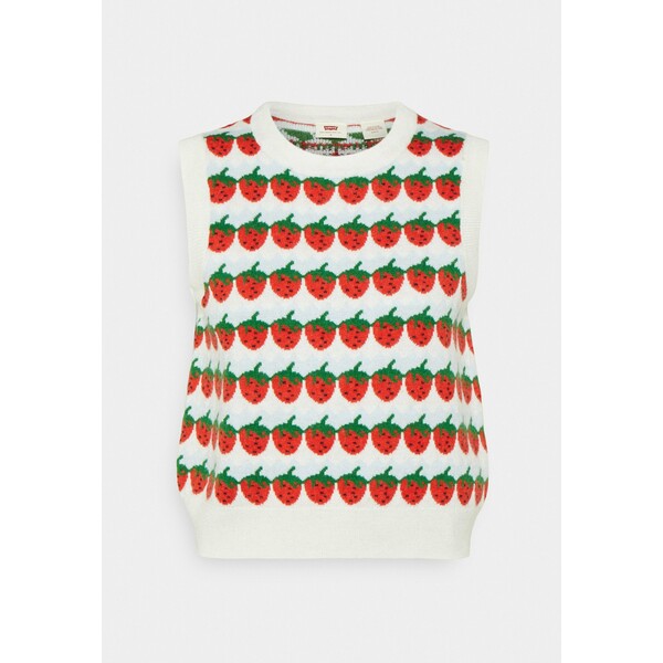 Levi's® SWEETIE VEST Sweter strawberries cloud dancer LE221I00P