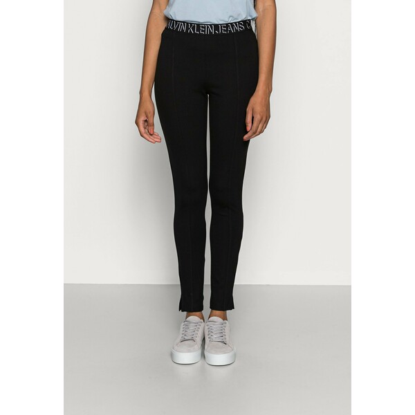 Calvin Klein Jeans MILANO LOGO ELASTIC Legginsy black C1821A04K