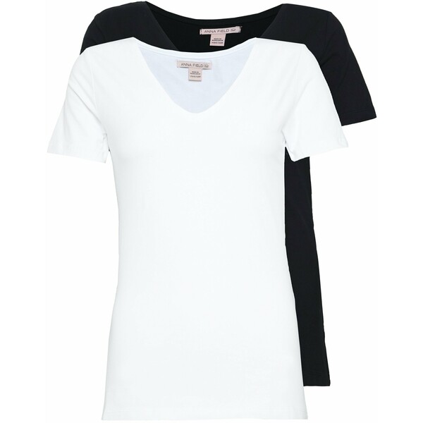 Anna Field Tall 2 PACK T-shirt basic black/white ANH21D006