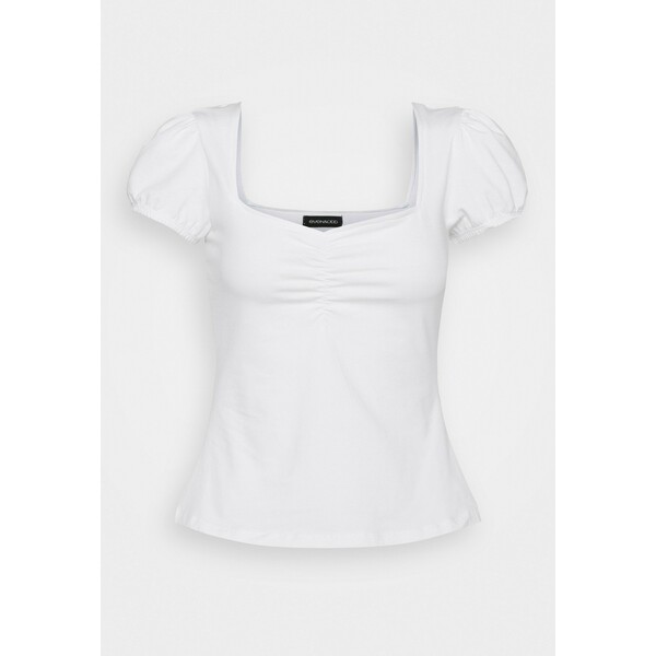 Even&Odd Petite T-shirt z nadrukiem white EVF21D02P