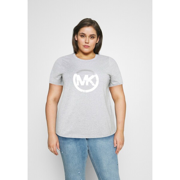 MICHAEL Michael Kors LOGO TEE T-shirt z nadrukiem pearl heather MK121D04O