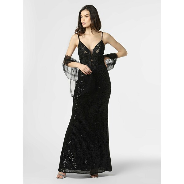 Luxuar Fashion Damska sukienka wieczorowa z etolą 500843-0001