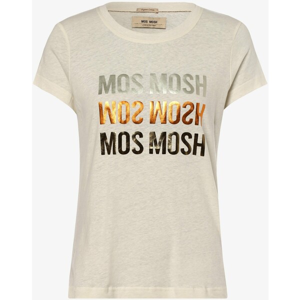 MOS MOSH T-shirt damski z dodatkiem lnu – Mavis 500609-0001
