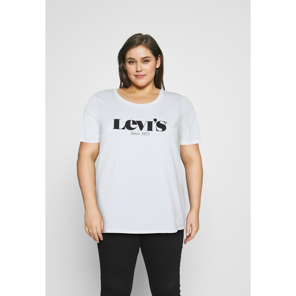 Levi's® Plus PL PERFECT TEE T-shirt z nadrukiem pl new logo white + L0M21D016
