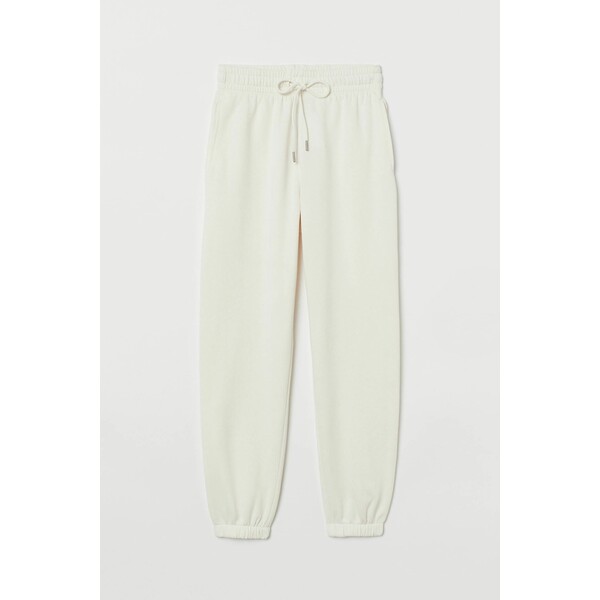 H&M Spodnie dresowe z domieszką bawełny - 0932722001 Biały