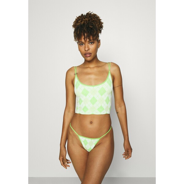 Out From Under for Urban Outfitters MARKIE DESIGN SET Biustonosz bustier green argyle OU481S005