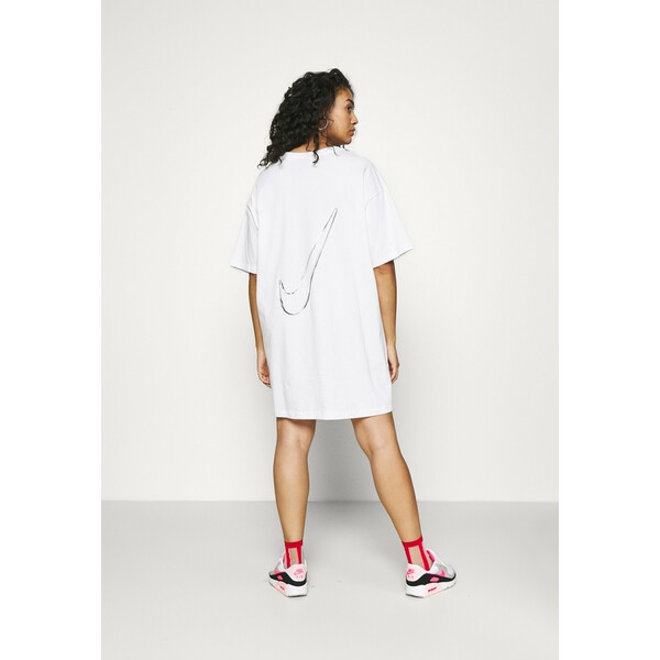Nike Sportswear Sukienka z dżerseju white/black NI121C02N