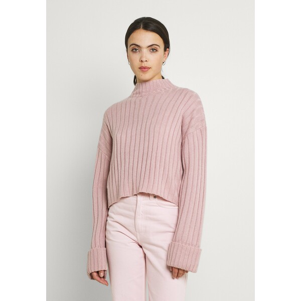 Nly by Nelly CROPPED TURTLE NECK Sweter lilac NEG21I022