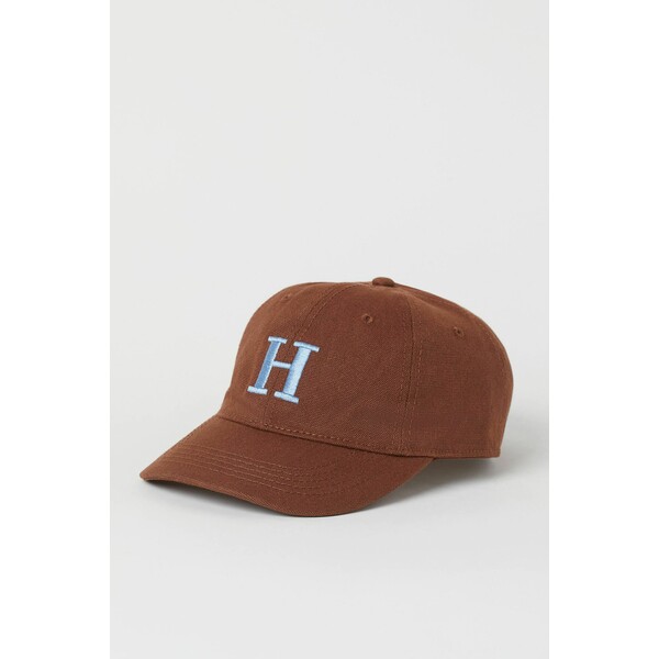 H&M Płócienna czapka z daszkiem 0975484001 Brązowy/H
