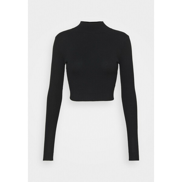Missguided Tall HIGH NECK CROP Sweter black MIG21I024