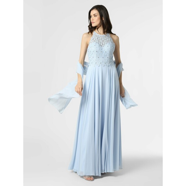 Luxuar Fashion Damska sukienka wieczorowa z etolą 457399-0003
