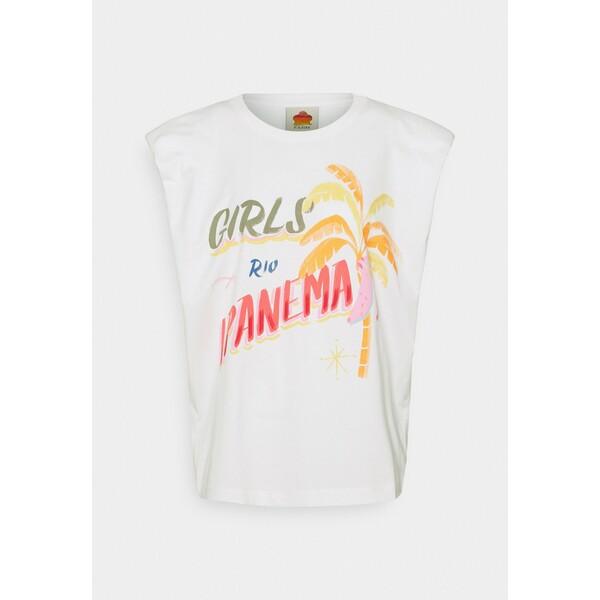 Farm Rio GIRLS RIO IPANEMA GRAPHIC T-shirt z nadrukiem off-white F0I21D005