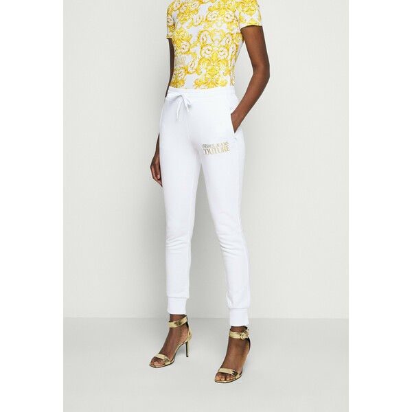 Versace Jeans Couture Spodnie treningowe optical white/gold VEI21A00X
