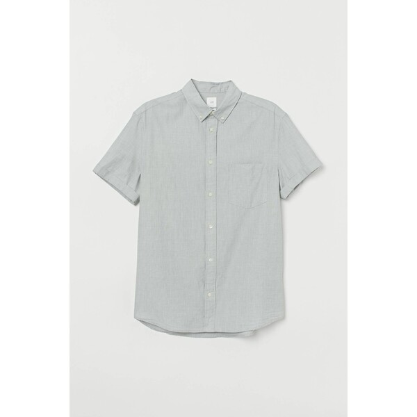 H&M Bawełniana koszula Regular Fit 0715610017 Jasna zieleń khaki
