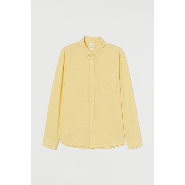 H&M Koszula z lnem Regular Fit 0818059003 Żółty