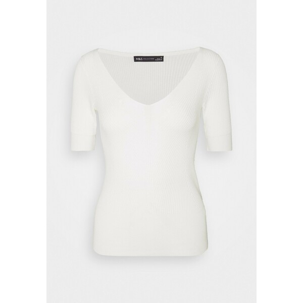 Marks & Spencer London VEE T-shirt basic off-white QM421I04E
