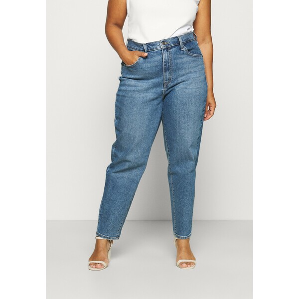 Levi's® Plus HIGH WAISTED MOM Jeansy Relaxed Fit blue denim L0M21N02D