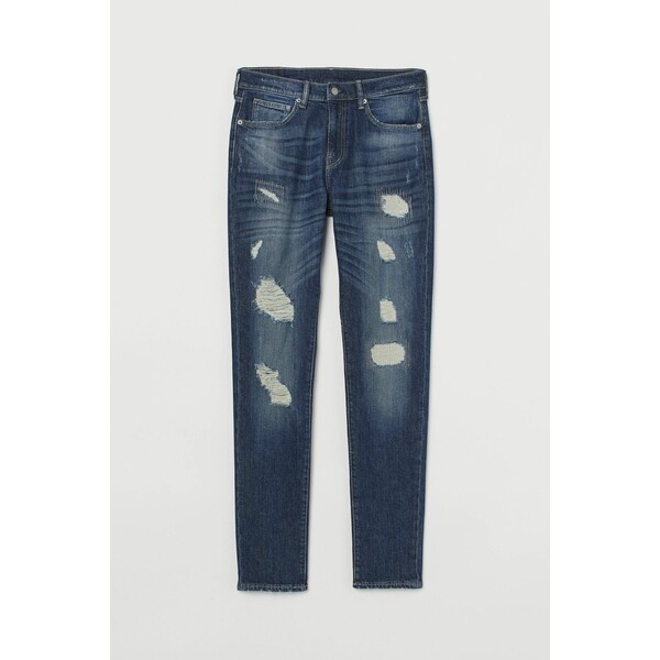 H&M Skinny Jeans - - ON 0690449028 Ciemnoniebieski denim/Trashed
