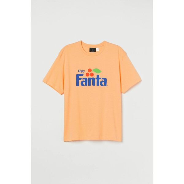 H&M T-shirt Regular Fit 0846973162 Pomarańczowy/Fanta