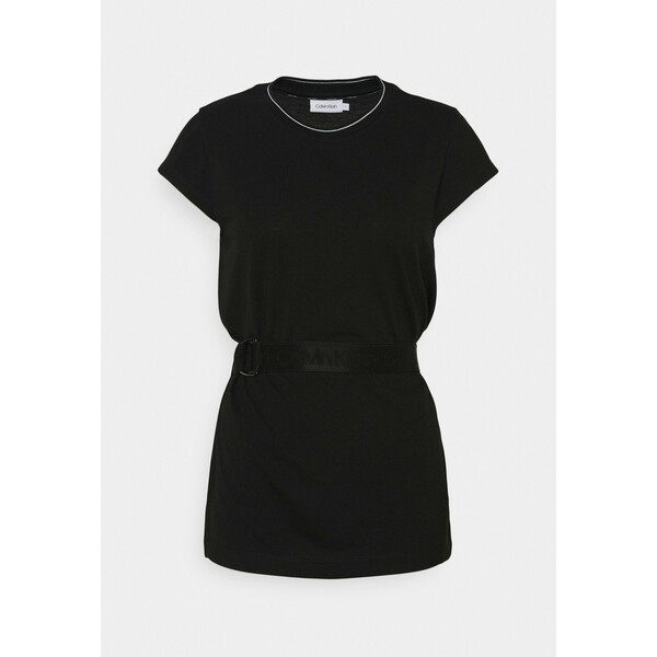 Calvin Klein CAP SLEEVE BELTED T-shirt basic black 6CA21D03P