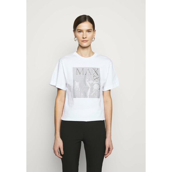 MAX&Co. TEEREX T-shirt z nadrukiem white MQ921D021
