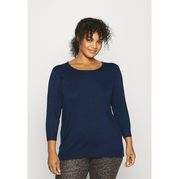 CAPSULE by Simply Be CREW NECK JUMPER Sweter navy CAS21I018