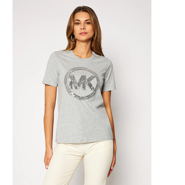 MICHAEL Michael Kors T-Shirt MF05MRA97J Szary Regular Fit