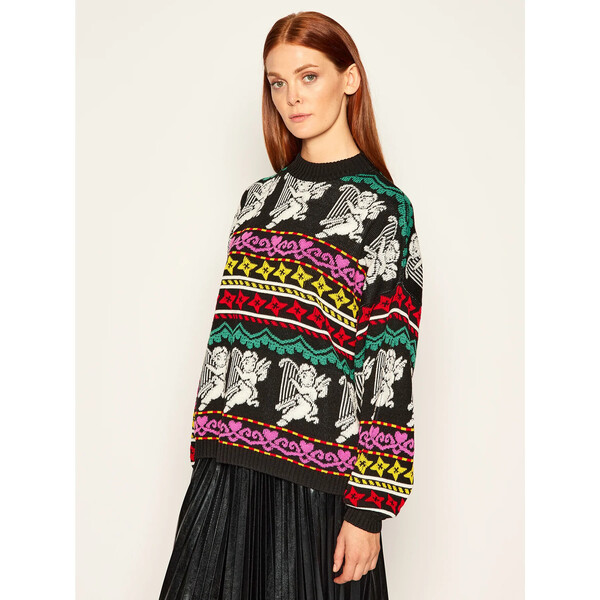 MSGM Sweter 2941MDM140 207764 Czarny Relaxed Fit