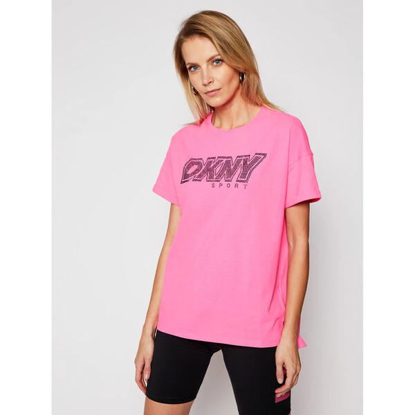 DKNY Sport T-Shirt DP0T7477 Różowy Relaxed Fit