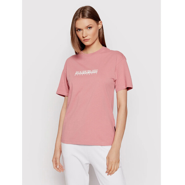 Napapijri T-Shirt S-Box NP0A4FSM Różowy Regular Fit