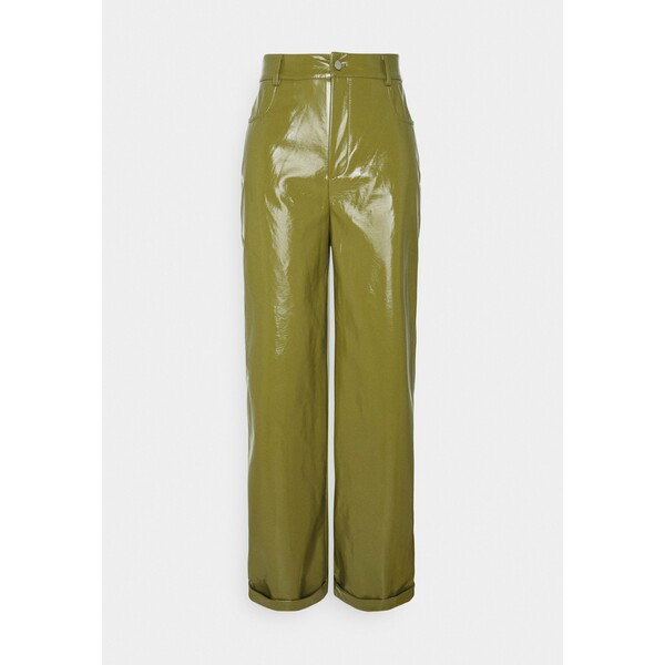 Missguided TURN UP TROUSER Spodnie materiałowe olive M0Q21A0IE