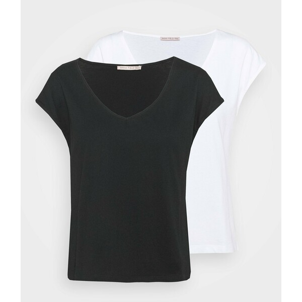 Anna Field Tall 2 PACK T-shirt basic black/white ANH21D00S
